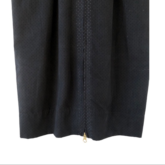 Runway Virtual Runway Connection Collared Full Front Zip Eyelet Dress Black Sz M - Picture 6 of 10